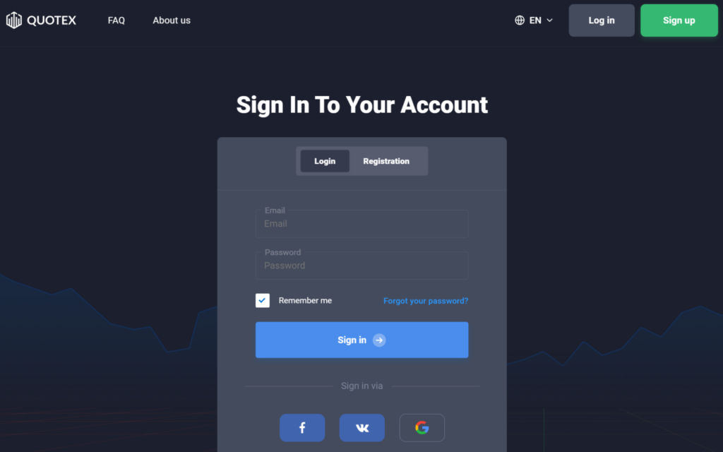 quotex login